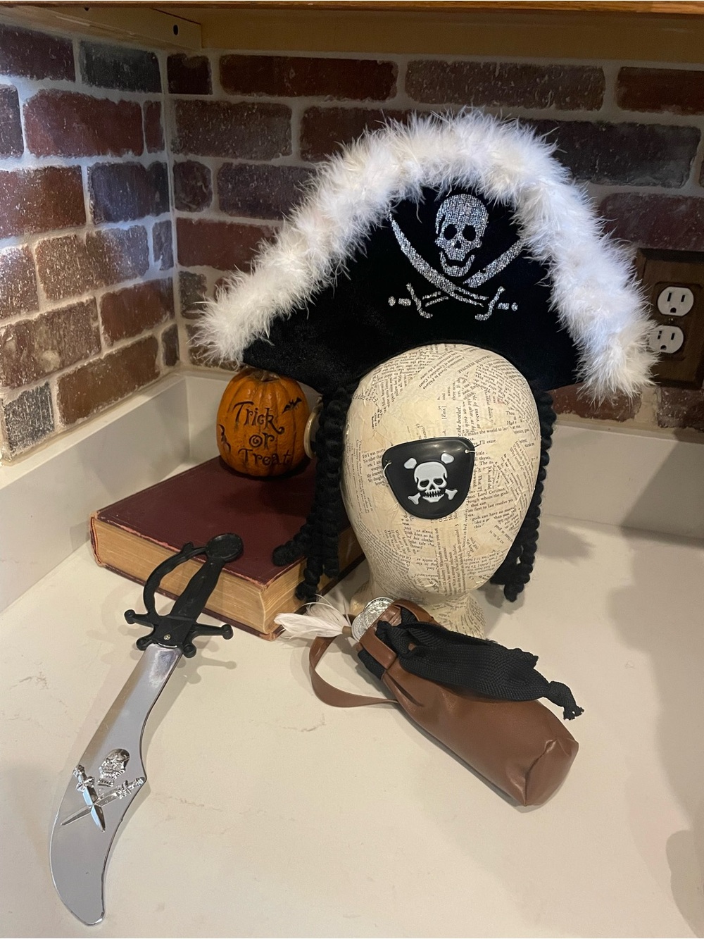 Baby Black Pirate Hat and Accessories Costume Set
